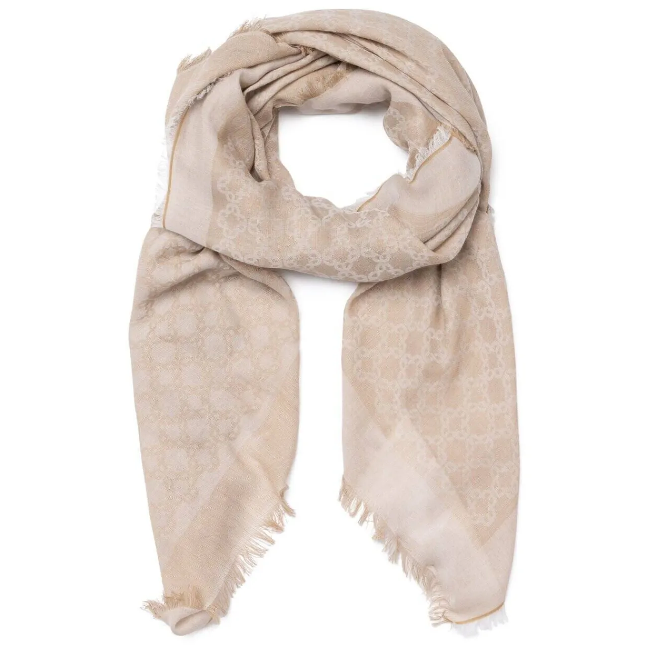 Sale Elena Miro Monogram Scarf Sand