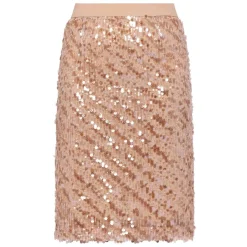 Sale Elena Miro Sequin Embellished Pencil Skirt Peach