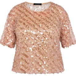 Hot Elena Miro Sequin Top Peach