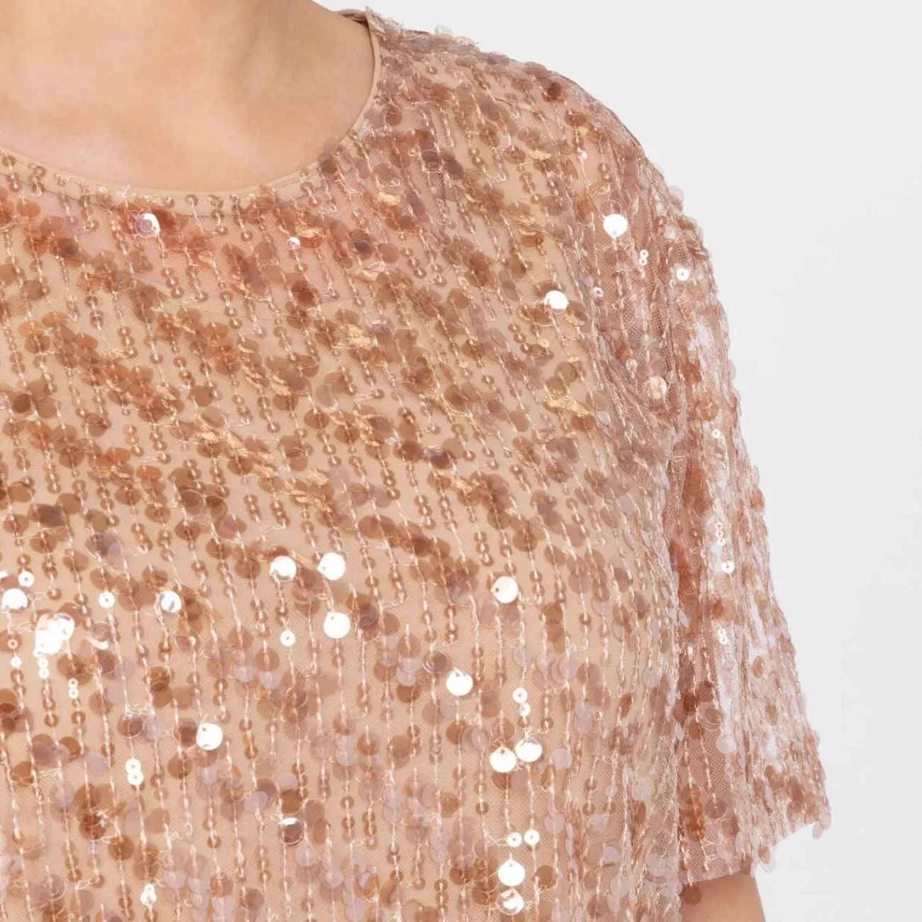 Hot Elena Miro Sequin Top Peach