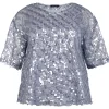 Best Elena Miro Sequin Top Steel