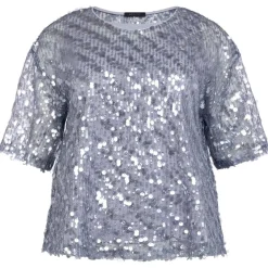 Best Elena Miro Sequin Top Steel
