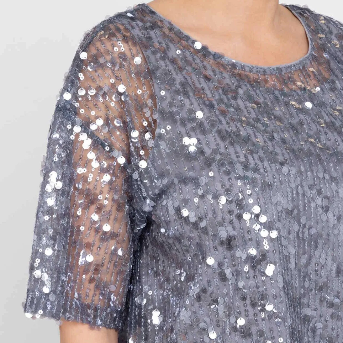 Best Elena Miro Sequin Top Steel