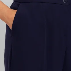 Fashion Miro Elegante Elena Miro Straight Leg Trouser Navy
