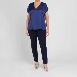 Online Elena Miro Stretch Satin Vest Navy