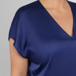 Online Elena Miro Stretch Satin Vest Navy