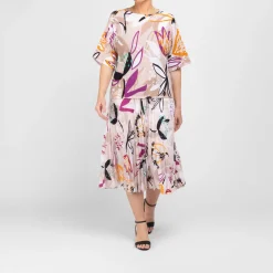 Clearance Faber Floral Print Skirt Beige
