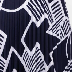 Clearance Faber Pleated Skirt Abstract Print Outfit