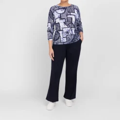 Outlet Faber Sweater Abstract Navy And Indigo