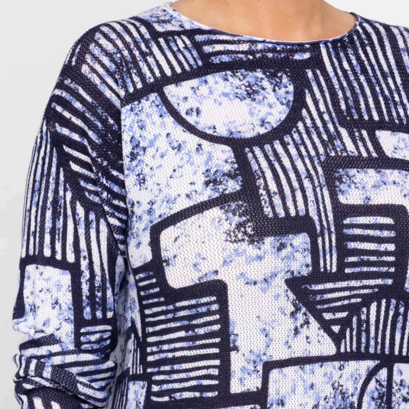 Outlet Faber Sweater Abstract Navy And Indigo