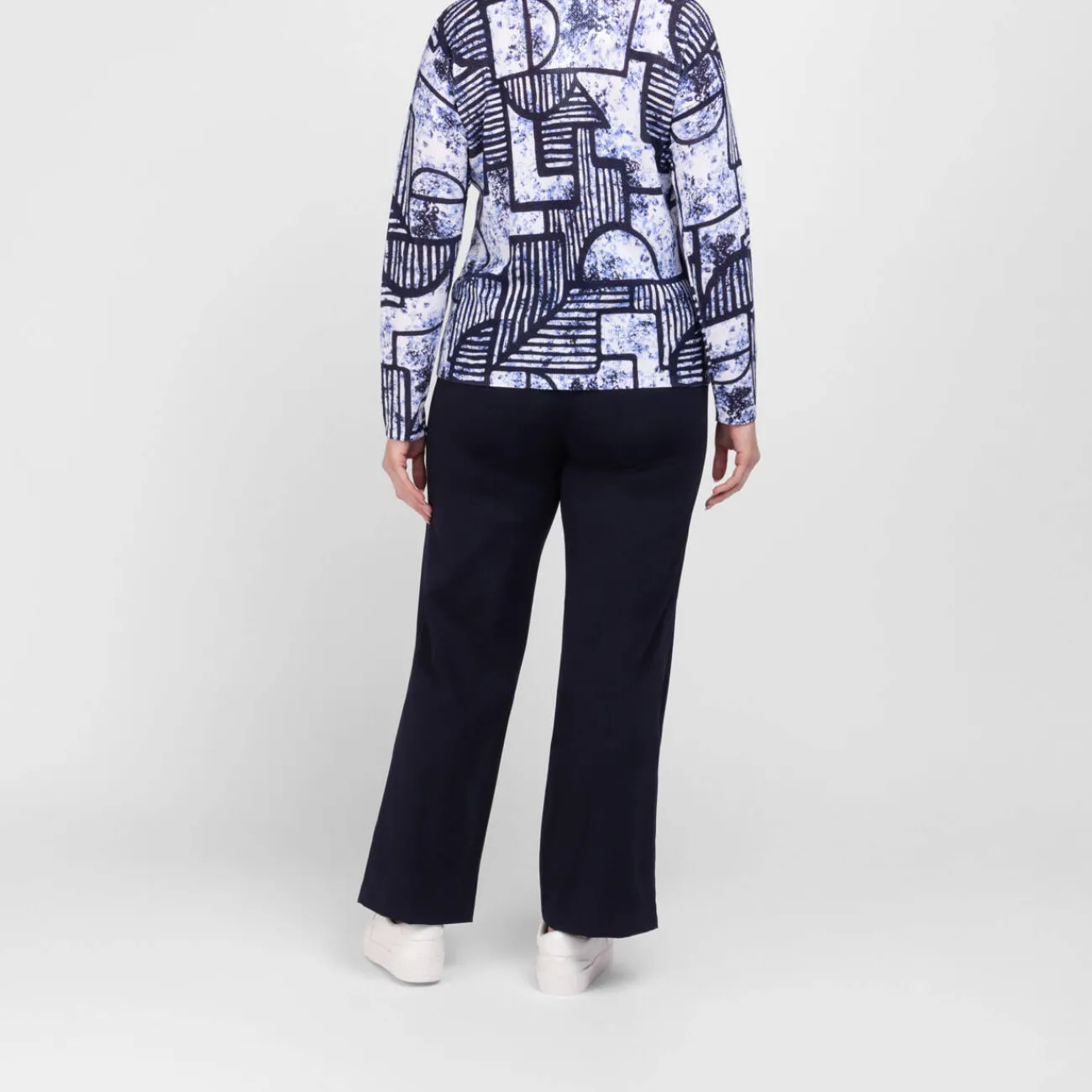 Outlet Faber Sweater Abstract Navy And Indigo