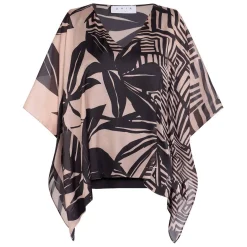 New GAIA Life Leaf Print Tunic Camel