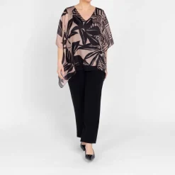 New GAIA Life Leaf Print Tunic Camel