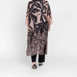 Best GAIA Life Long Printed Jacket Camel