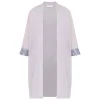 Clearance GAIA Life Pearl Grey Long Duster Jacket With Sequin Cuff