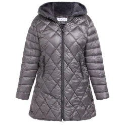 Hot GAIA Life Quilted Puffa Coat Grey