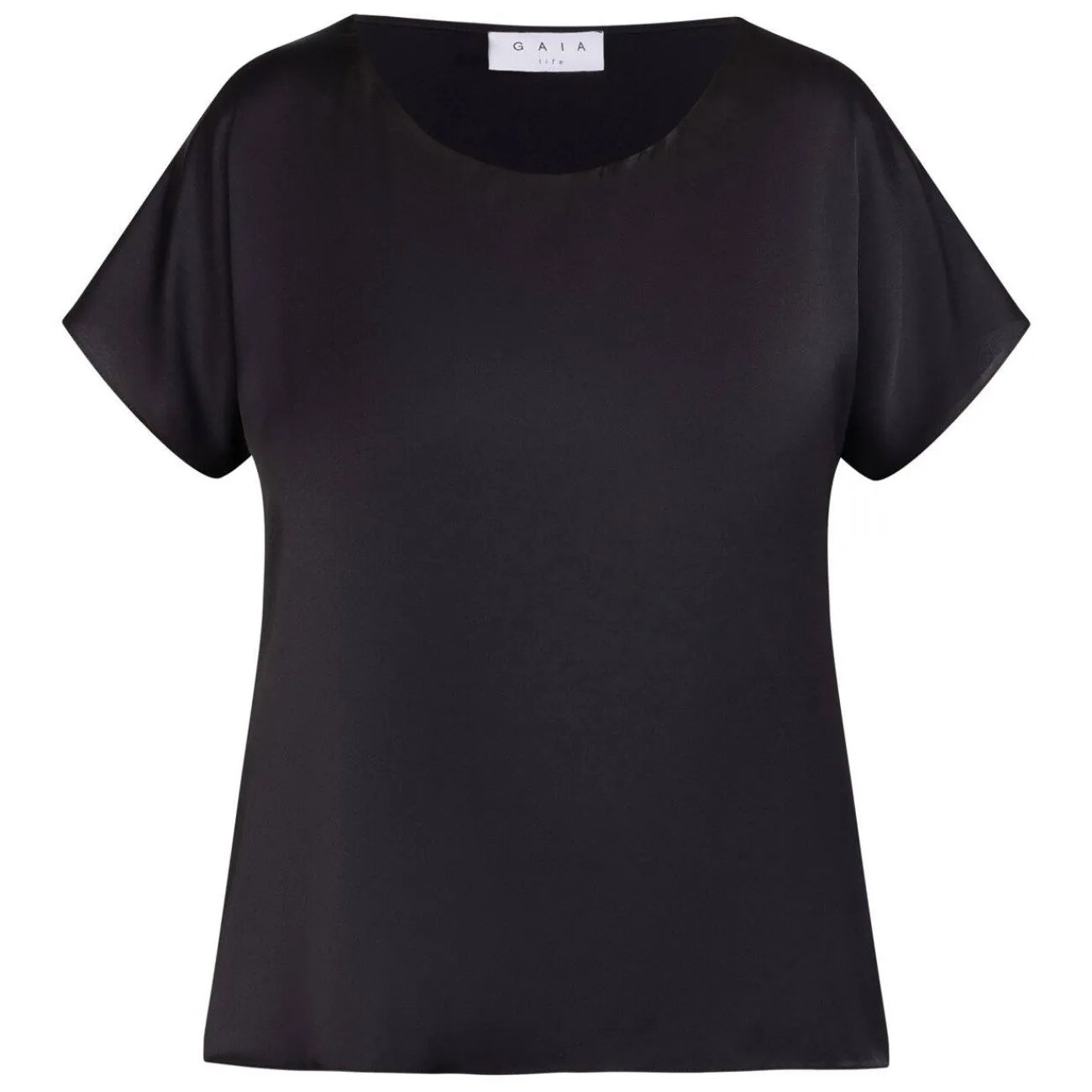 Online GAIA Life Satin Jersey Top Black