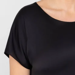 Online GAIA Life Satin Jersey Top Black