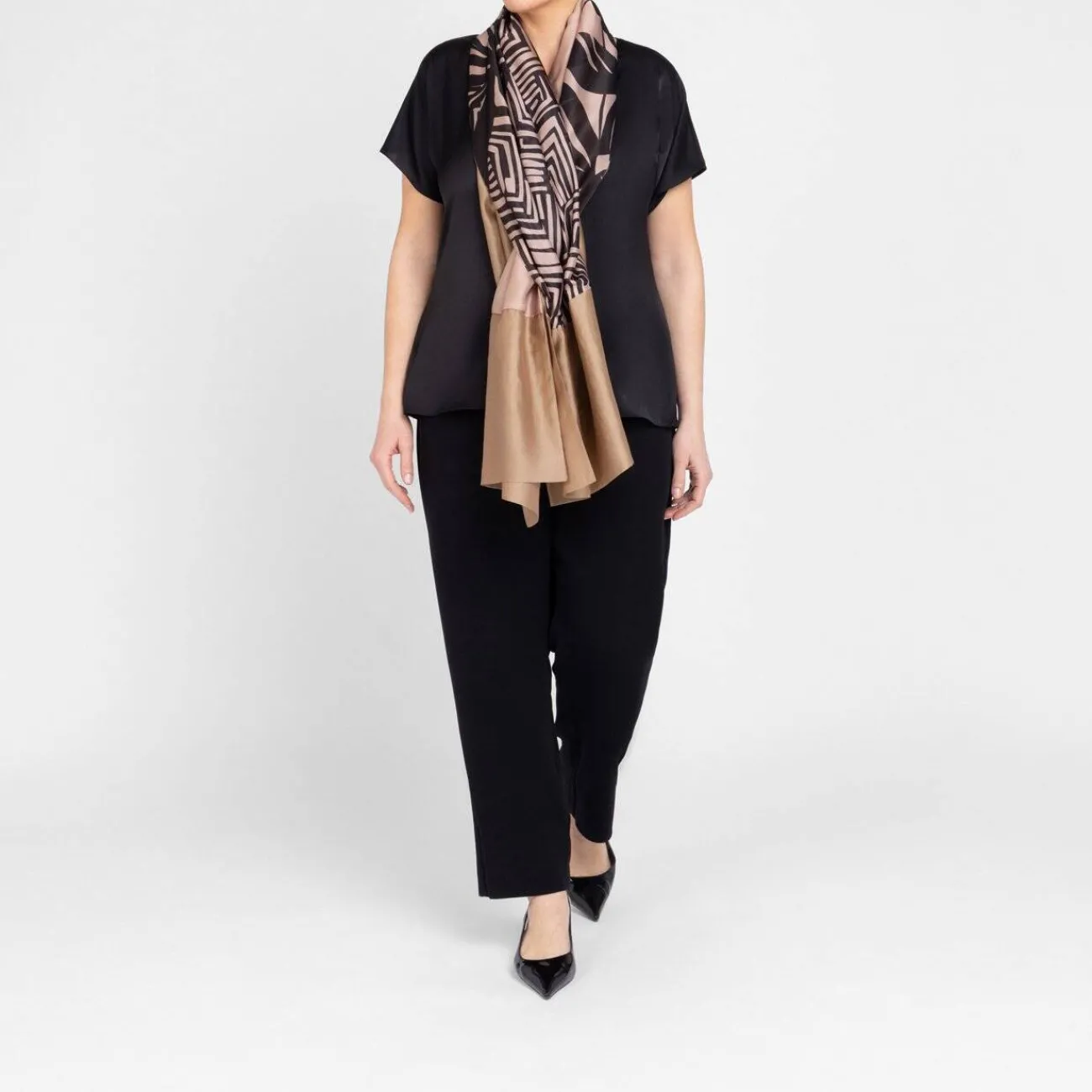 Online GAIA Life Satin Jersey Top Black
