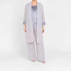 New GAIA Life Sequin Top Pearl Grey