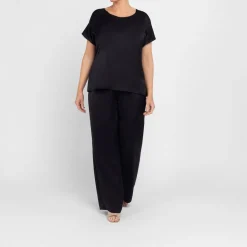 Discount GAIA Satin Trousers Black