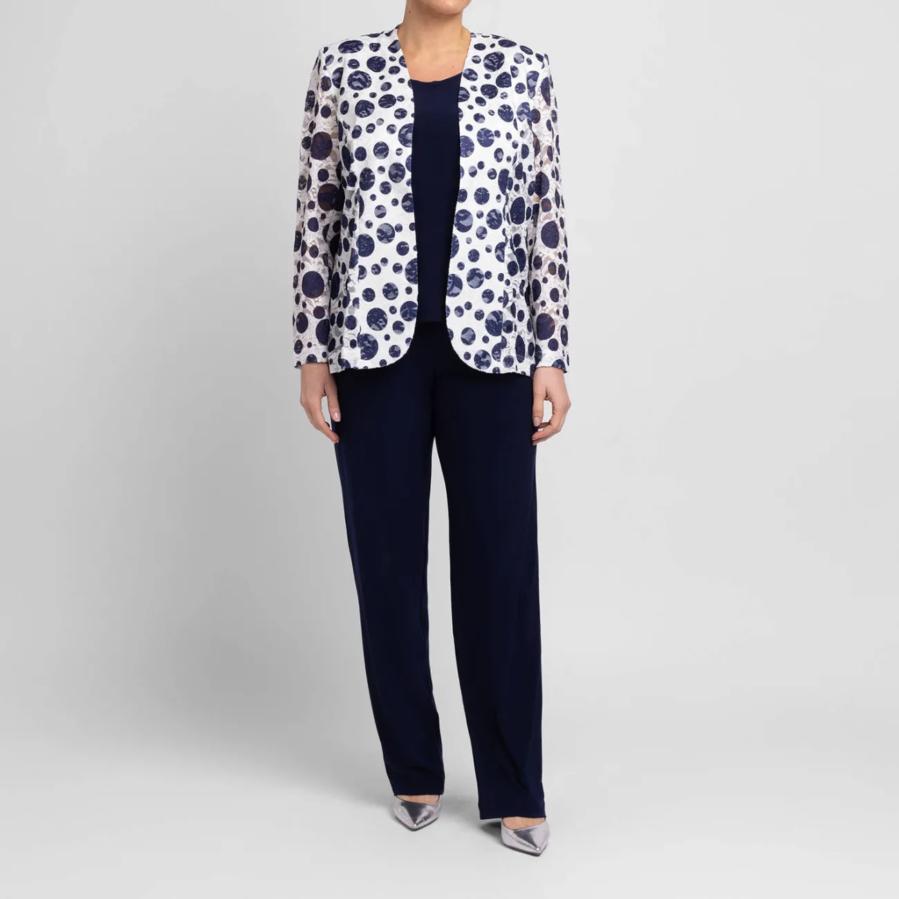 Sale Georgedu00e9 Georgedé Satin Jersey Trousers Navy