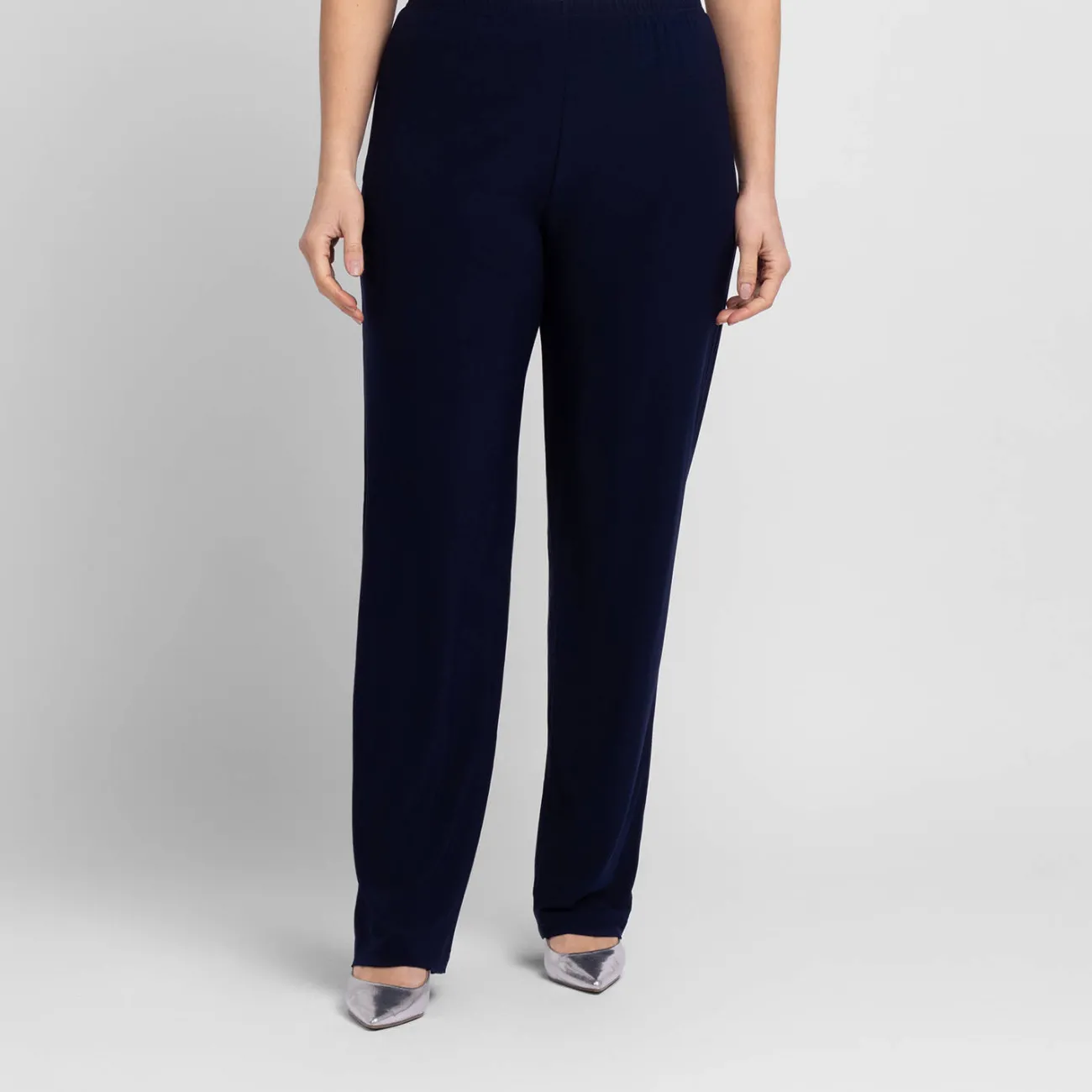 Sale Georgedu00e9 Georgedé Satin Jersey Trousers Navy