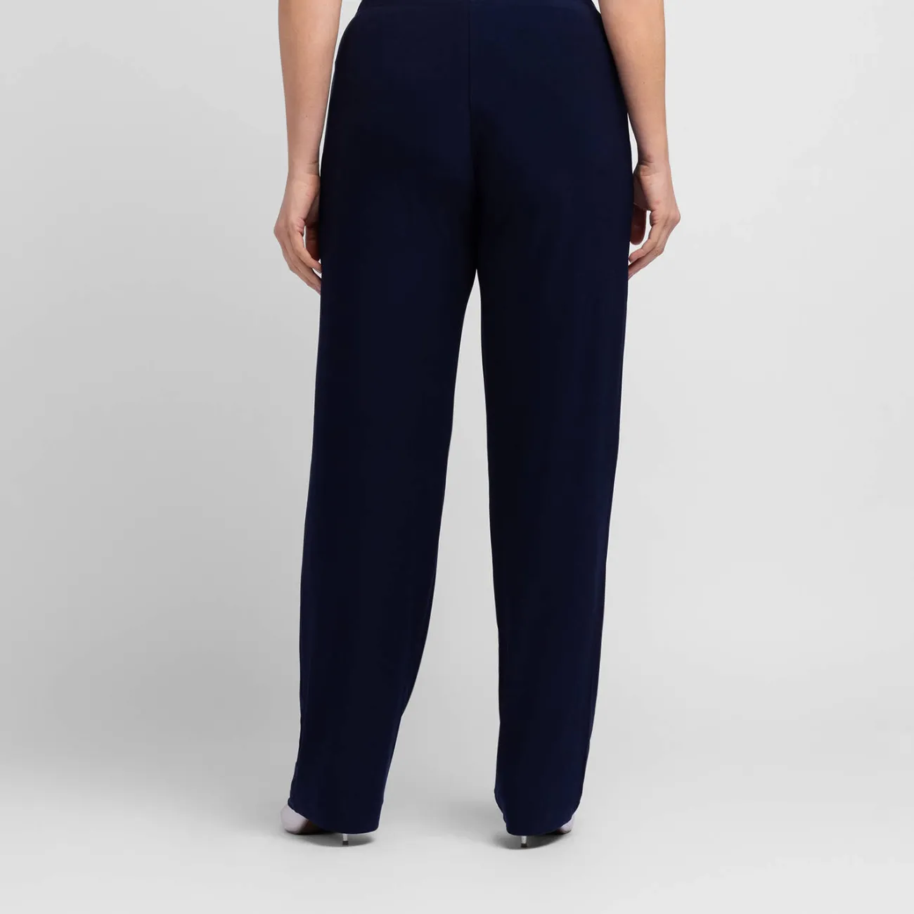 Sale Georgedu00e9 Georgedé Satin Jersey Trousers Navy