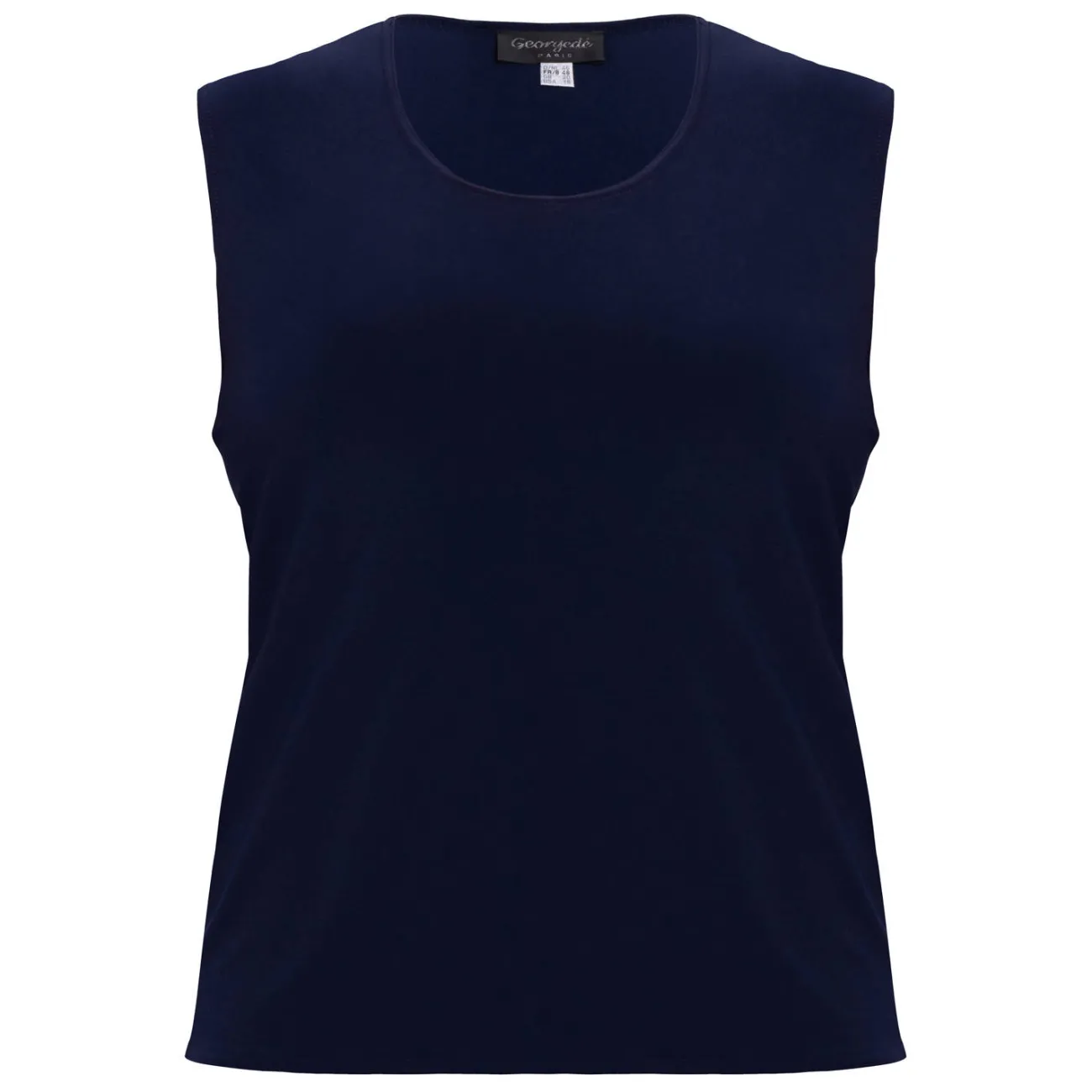 New Georgedu00e9 Georgedé Satin Jersey Vest Navy