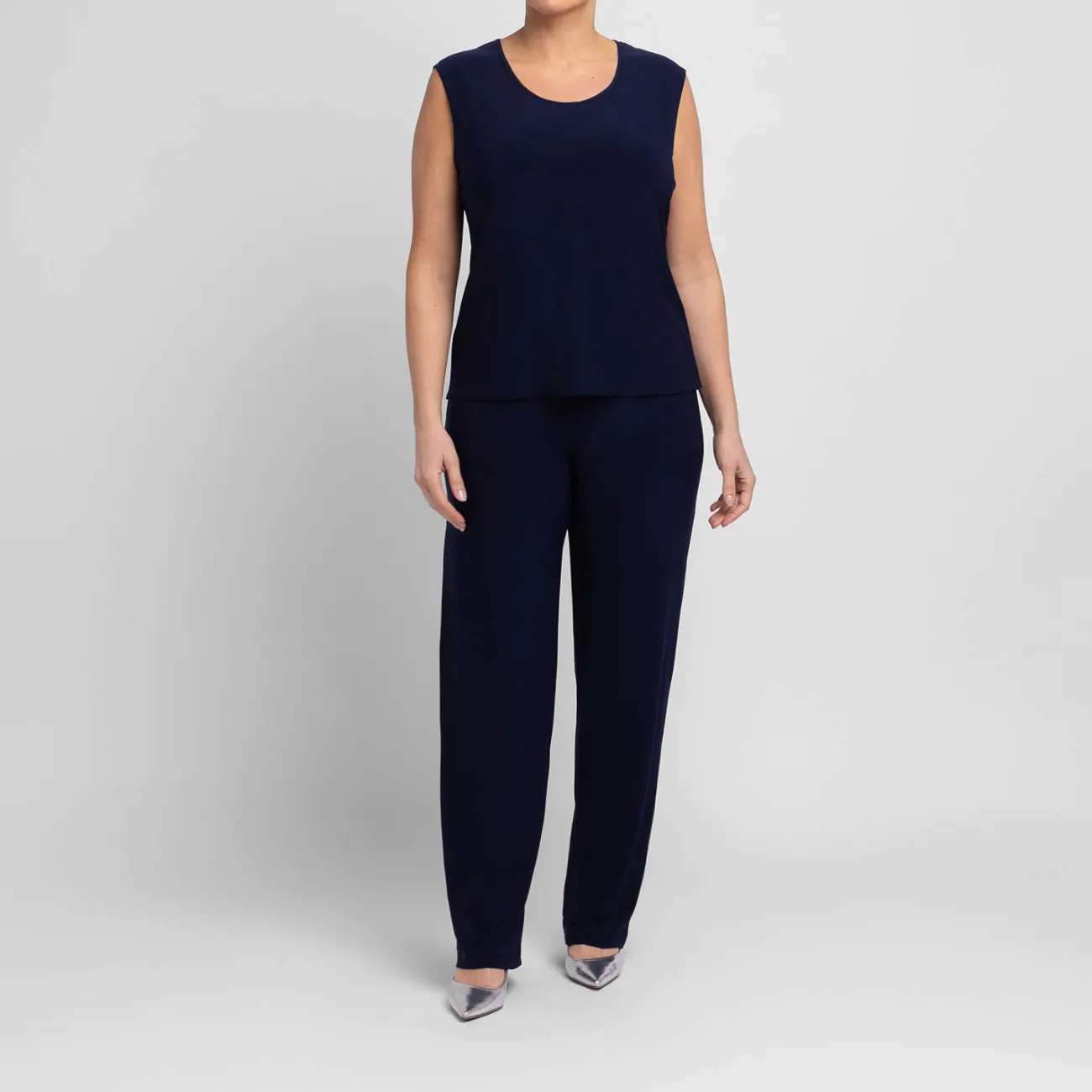 New Georgedu00e9 Georgedé Satin Jersey Vest Navy