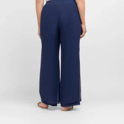 Sale Godske Pull On Georgette Trousers Navy