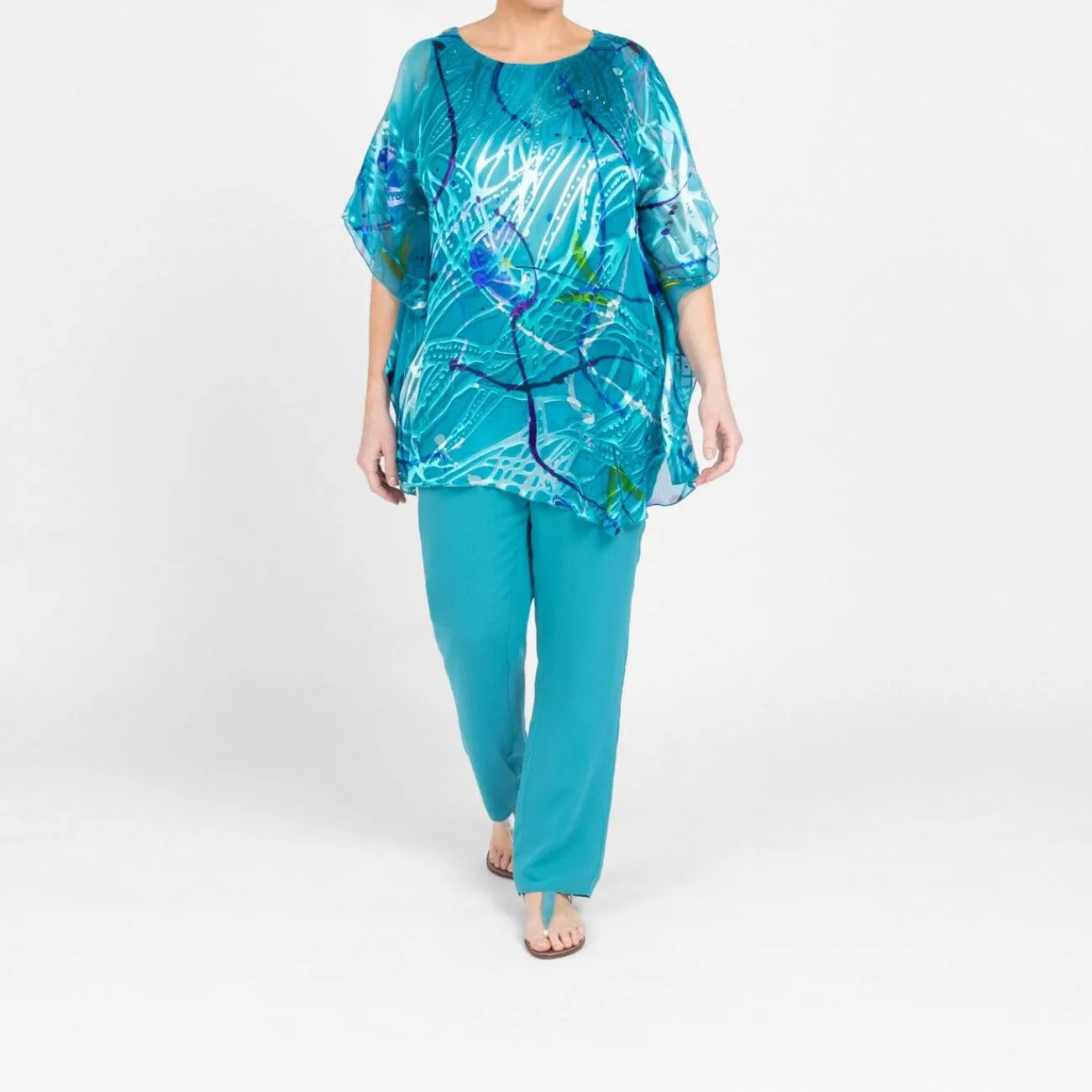 Best Godske Pull On Trousers Turquoise