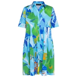 Best Annikki Karvinen Karvinen Printed Cotton Dress Blue