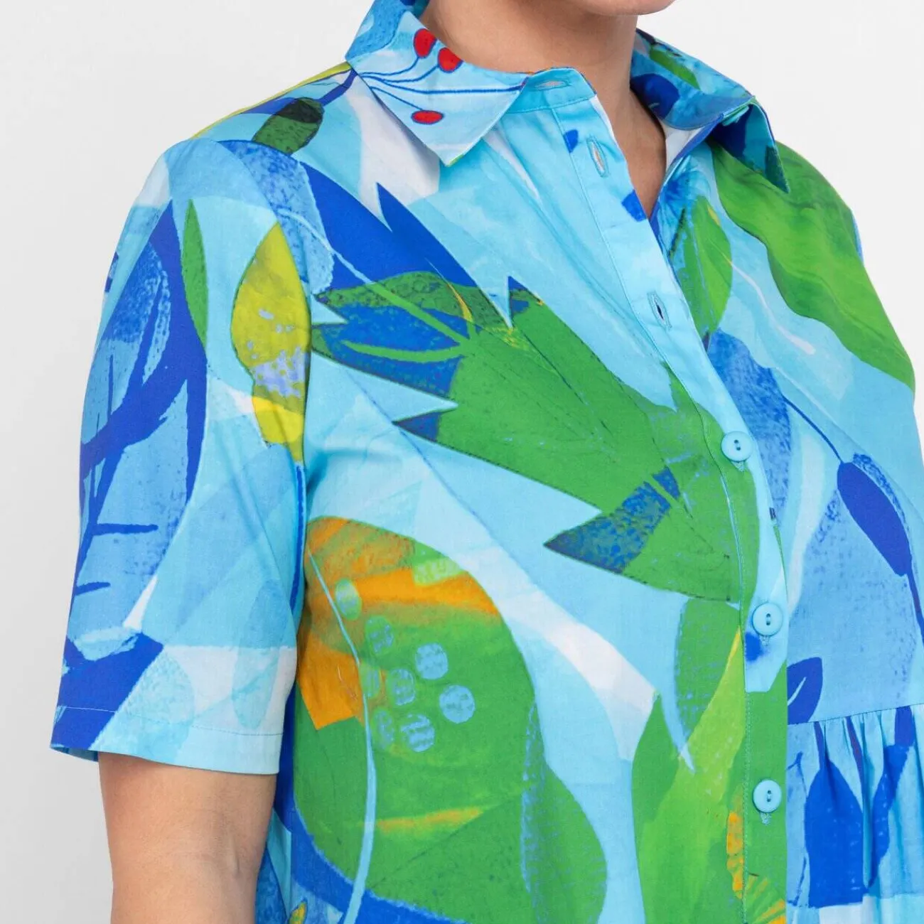 Best Annikki Karvinen Karvinen Printed Cotton Dress Blue