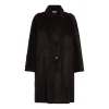 Online Luisa Viola BLACK FAUX-FUR COAT