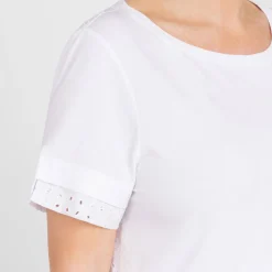 Online Luisa Viola Broderie Anglaise Back T-Shirt White