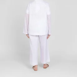 Fashion Luisa Viola Broderie Anglaise Cotton Jacket White
