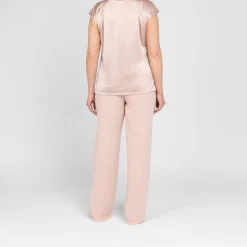 New Luisa Viola Cowl Neck Top Blush Pink