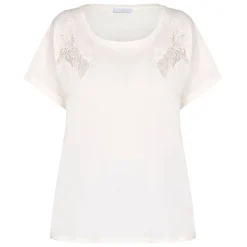 Sale Luisa Viola Embroidered T-Shirt Off-White