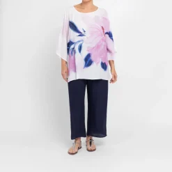 Clearance Luisa Mara Venier Luisa Viola Floral Tunic White