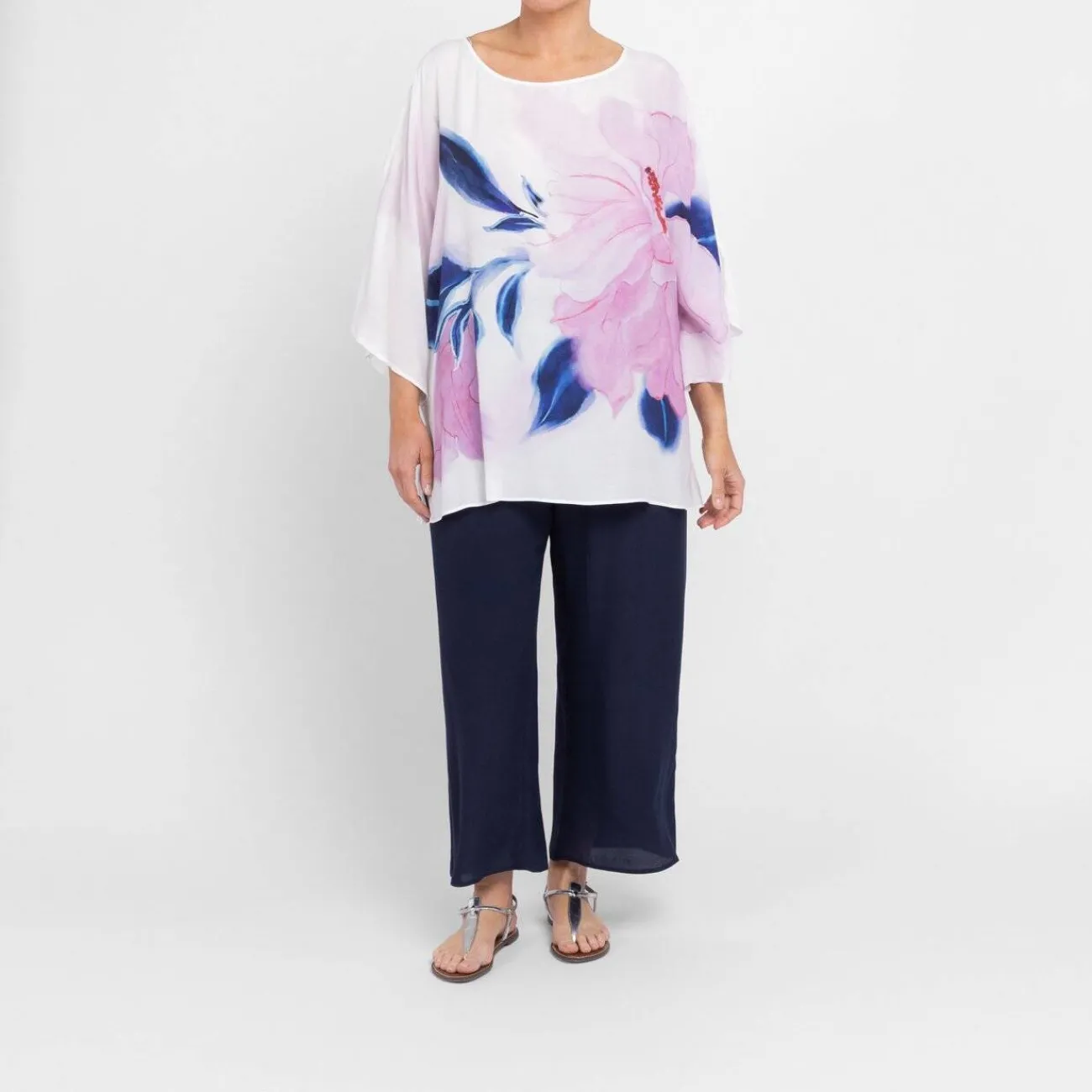 Clearance Luisa Mara Venier Luisa Viola Floral Tunic White