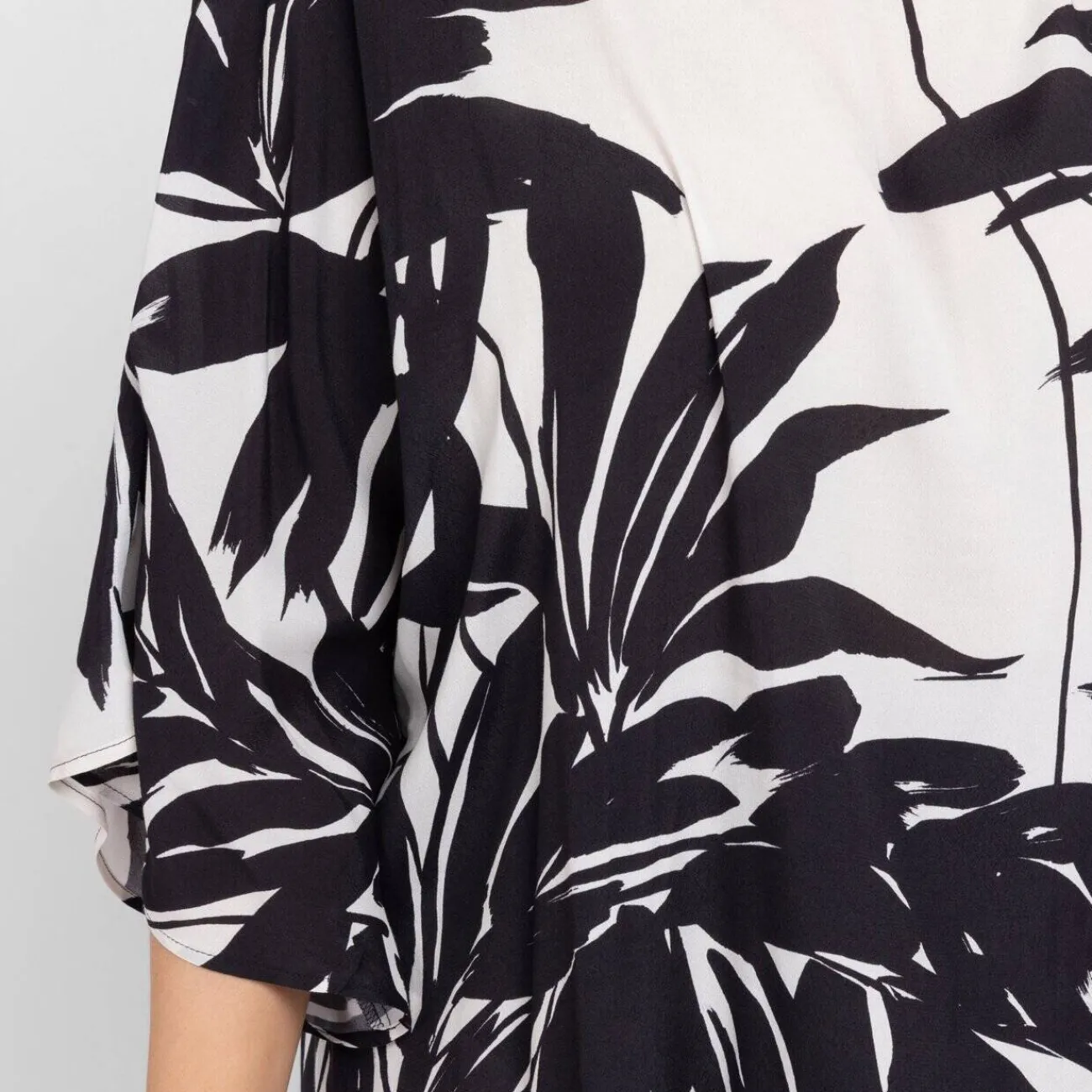 Best Luisa Mara Venier Luisa Viola Leaf Print Tunic Black and White