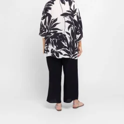 Best Luisa Mara Venier Luisa Viola Leaf Print Tunic Black and White