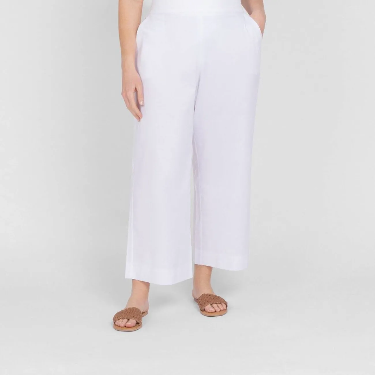 Clearance Luisa Viola Pull On Gaberdine Trouser White