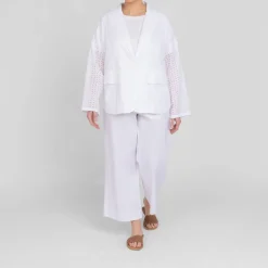 Clearance Luisa Viola Pull On Gaberdine Trouser White