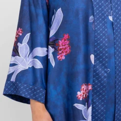 Sale Luisa Mara Venier Luisa Viola Satin Long Jacket Blue