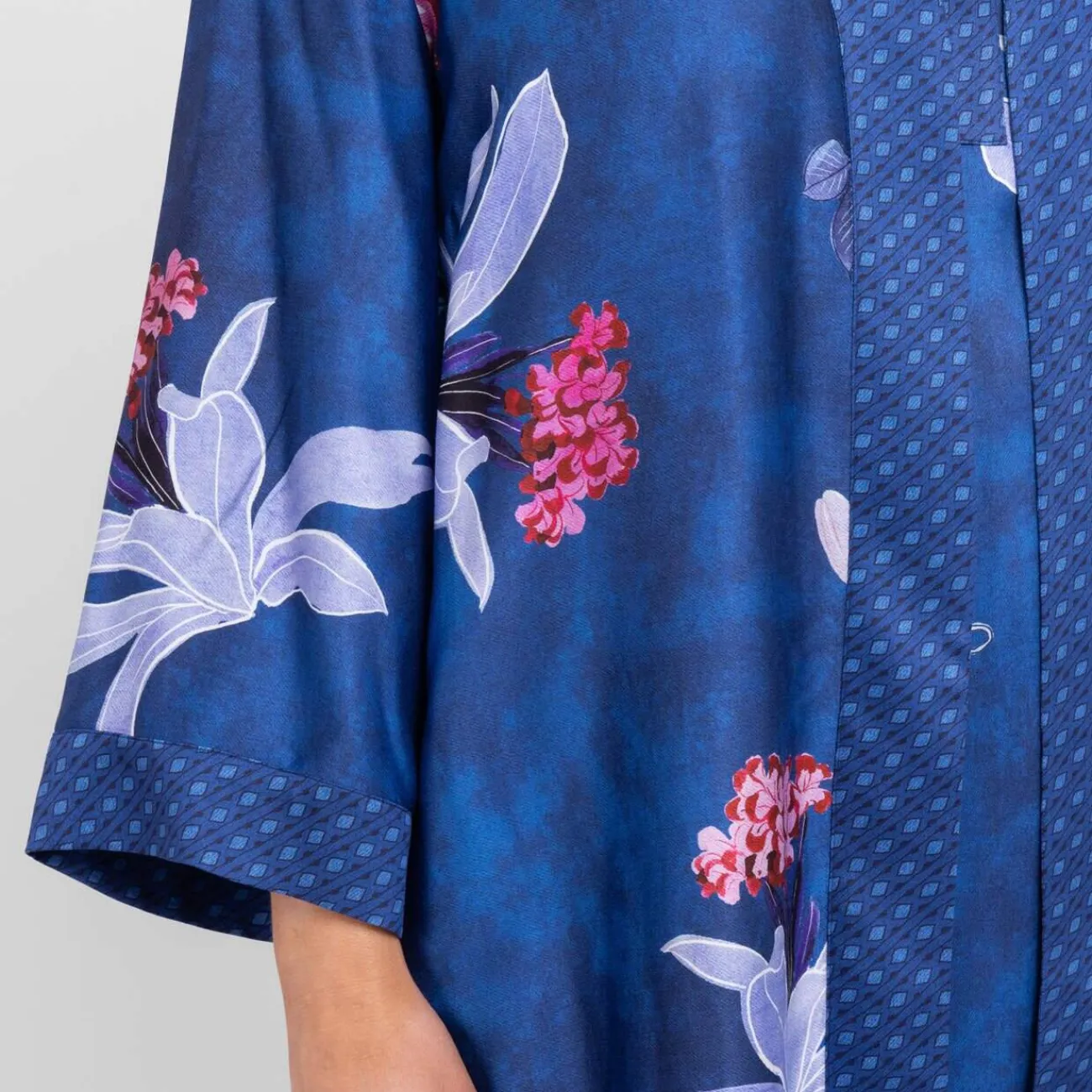 Sale Luisa Mara Venier Luisa Viola Satin Long Jacket Blue