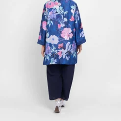 Sale Luisa Mara Venier Luisa Viola Satin Long Jacket Blue