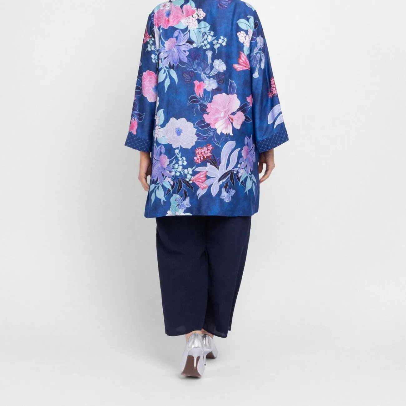 Sale Luisa Mara Venier Luisa Viola Satin Long Jacket Blue