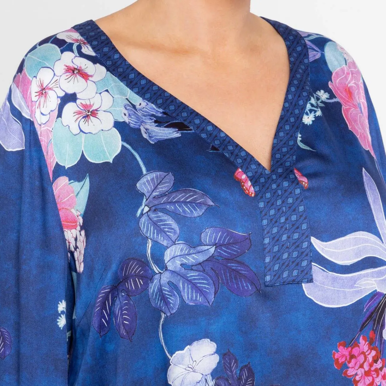 Sale Luisa Mara Venier Luisa Viola Satin Tunic Blue